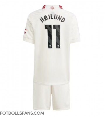 Manchester United Rasmus Hojlund #11 Replika Tredje Tröja Barn 2023-24 Kortärmad (+ Korta byxor)